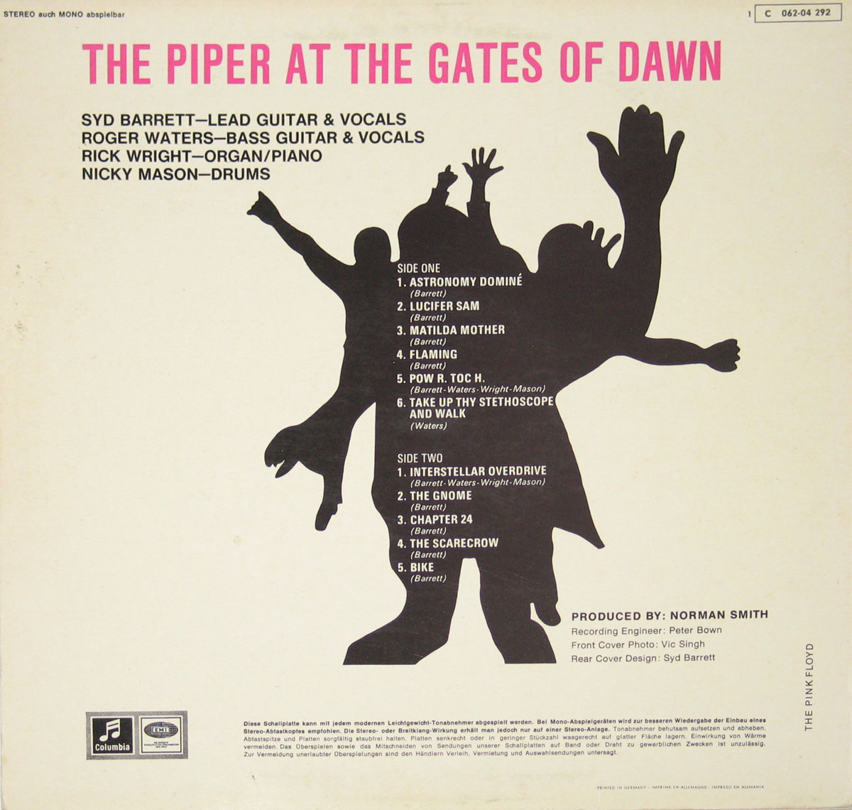 High Resolution Photo #2 PINK FLOYD Piper Gates Germany 